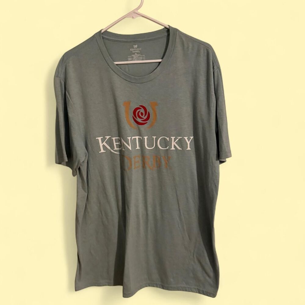 Kentucky Derby tee mens XL blue graphic short sleeve souvenir horseracing